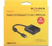DeLOCK 62611 adaptador de cable mini DisplayPort 1.2 HDMI Negro