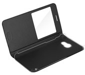 Funda libro Samsung Galaxy A3 2017 con ventana carcasa rígida - Negra