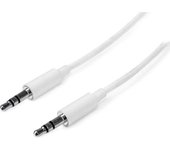 StarTech.com Cable de 3 metros Delgado de Audio Estéreo Mini Jack de 3,5mm - Blanco - Macho a Macho