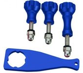 LLAVE MULTI FUNCI?N KSIX ALUMINIO PARA GO PRO Y CAMARAS DEPORTIVAS AZUL CON 3 TORNILLOS