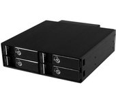 StarTech.com Backplane Rack Móvil 5,25 Pulgadas a 4 Unidades 2,5 SATA/SAS