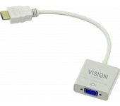 Vision TC-HDMIVGA adaptador de cable HDMI VGA Blanco
