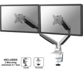 Newstar NM-D750DSILVER soporte de mesa para pantalla plana 81,3 cm (32 pulgadas pulgadas) Plata