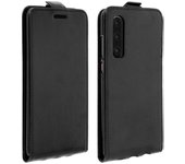 Funda Huawei P30 tapa vertical billetera Carcasa silicona - Negra