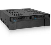 Icy Dock MB322SP-B caja para disco duro externo 2.5/3.5 pulgadas pulgadas Carcasa de disco duro/SSD Negro