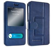 Funda Smartphone de 4,3 a 4,7 pulgadas Doble ventana - Azul oscuro