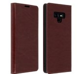 Funda Samsung Galaxy Note 9 de cuero billetera Función soporte - Marrón