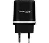 Akashi Cargador 2xUSB 2.1A + Cable USB tipo C 1m - Akashi