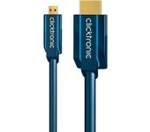 ClickTronic 1m Micro-HDMI Adapter cable HDMI HDMI tipo D (Micro) HDMI tipo A (Estándar) Azul