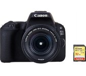 CANON EOS 200D Negro KIT EF-S 18-55mm F4-5.6 IS STM Negro + 32GB tarjeta SD