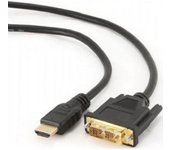 Gembird CC-HDMI-DVI-0.5M adaptador de cable de vídeo 0,5 m Negro
