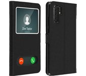 Funda Huawei P30 Pro con doble ventana Carcasa de silicona - Negro