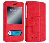 Funda Smartphone de 3,8 a 4,3 pulgadas Doble ventana - Roja