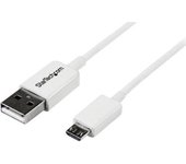 StarTech.com Cable Adaptador 1m USB A Macho a Micro USB B Macho para Teléfono Móvil Smartphone - Blanco