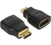 DeLOCK 65665 adaptador de cable de vídeo Mini-HDMI HDMI Negro