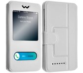 Funda Smartphone de 5,3 a 5,5 pulgadas Doble ventana - Blanca