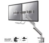 Newstar NM-D775DXSILVER soporte de mesa para pantalla plana 81,3 cm (32 pulgadas pulgadas) Abrazadera Plata