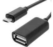 Adaptador OTG Smartphone/Tablet Micro-USB a USB hembra - Negro