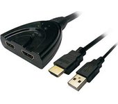 LTD Adaptador Video Hdmi-m A 2xhdmi-h Aisens Negro