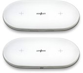 2x Cargador por inducción Qi, carga rápida 15 W de MiniBatt - Blanco