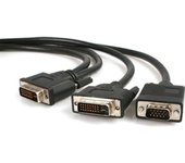 StarTech.com Cable de 1,8m Multiplicador de Vídeo DVI-I Macho a DVI-D Macho y HD15 VGA Macho para Mo