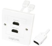 LogiLink AH0015 adaptador de cable HDMI female Blanco