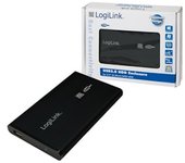 LogiLink UA0041B caja para disco duro externo 2.5 pulgadas pulgadas Negro USB con suministro de corriente