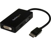StarTech.com Adaptador Conversor DisplayPort a VGA DVI o HDMI - Convertidor A/V 3 en 1 para viajes