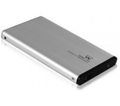Ewent EW7041 caja para disco duro externo 2.5 pulgadas pulgadas Aluminio, Negro USB con suministro de corriente
