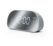 Muse M-170CMR radio Reloj Digital Espejo, Blanco
