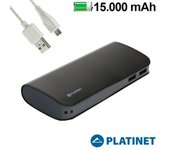 Bateria Externa Universal Power Bank 15.000 mAh Polipiel Negra