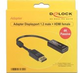 DeLOCK 62609 adaptador de cable DisplayPort 1.2 HDMI Negro