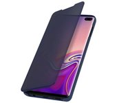 Funda Efecto Espejo Samsung Galaxy S10 Plus translúcida F. Soporte - Azul osc