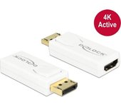 DeLOCK 65580 adaptador de cable Displayport 1.2 HDMI Blanco