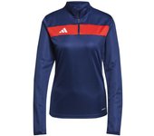Camiseta de fútbol adidas tiro es top mujer azul marino/rojo