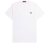 Camiseta fred perry rear powder laurel graphic hombre blanco