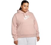 Sudadera nike sportswear club fleece talla grande rosa mujer