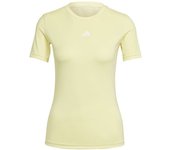 Camiseta de manga corta adidas techfit training mujer yellow