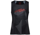 Camiseta de escalada la sportiva comp tank hombre negro/rojo