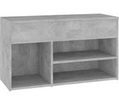 Banco para zapatos botas cómoda estante mueble de entrada almacenamiento 80 x 30 x 45 cm madera contracha 02_0022975