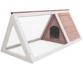 Conejera de madera de abeto 98 cm pequeños animales marrón 02_0000610