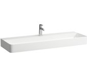 Lavabo laufen val, bajo encimera, 1 agujero para grifo, sin rebosadero, 1200x420mm, h8102897571111, color: blanco mate