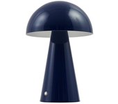 Lámpara de mesa lindby led recargable nevijo, azul, ø20cm, usb, atenuador, lámpara de mesa led