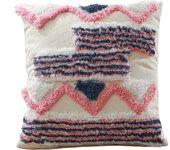 Cojín cuadrado en algodón estilo boho bali (45x45 cm) funda + relleno - kinari
