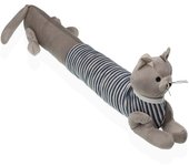 Versa sujetapuertas gato alargado tope para puerta decorativo, medidas (al x l x an) 21 x 73 x 16 cm, color gris