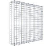 Gabión para montar con dimensiones 100 cm x 100 cm x 20 cm (l x a x p), malla 5 x 5 cm, anillo en c,. atenc.: falta una reja - diámetro del cable...