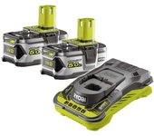Ryobi 2 batteries 18v 5ah + chargeur ultra rapide 5,0 a