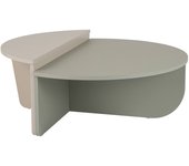 Mesa de café feglino, mesa de centro baja, revistero para sofá, estante de la sala de estar, 90x60 h35 cm, verde