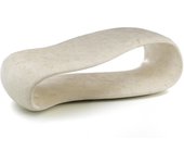 Bufanda - mesa de centro/soporte de tv (123 x 60 x 34 h) en piedra fósil beige