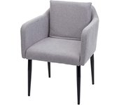 Sillón sillón lounge comedor escritorio visitas en sintético gris patas metal negro 04_0002289